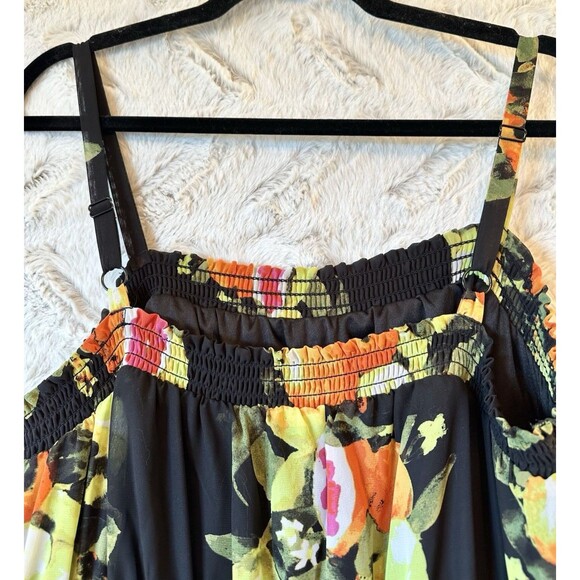 Lane Bryant Sleeveless Long Maxi Dress Womens Sz 14/16‎ Citrus Resort Vacation - Picture 7 of 10